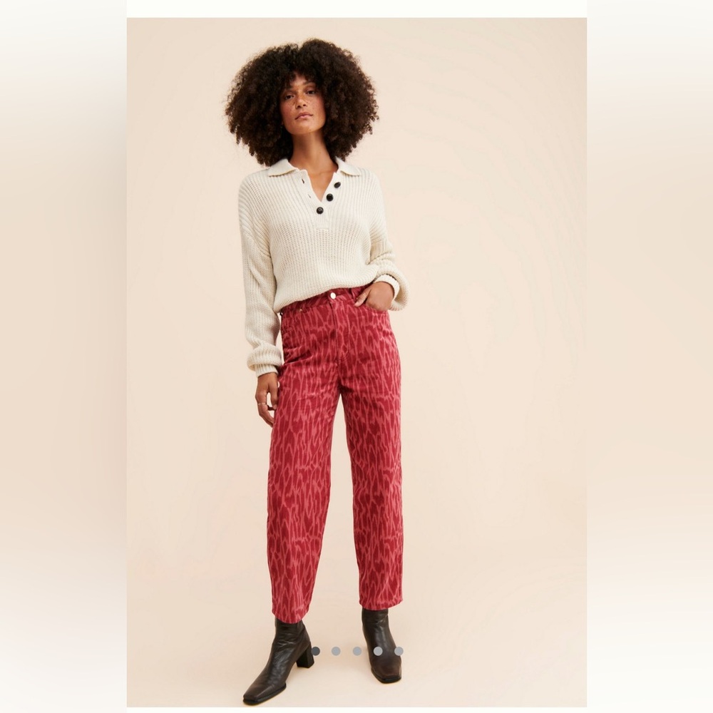 Scotch & Soda Red Patterned barrel Pants